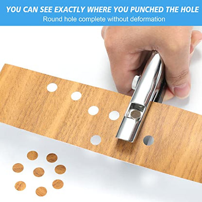 Heavy Duty Single Hole Punch - Portable Hand Held for Paper, Cards, Plastic & Cardboard (10MM Black) - color: 10MM BLACK