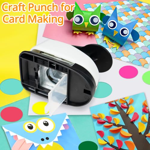 Circle Punch, Hole Puncher for Crafts, Paper Punches for Crafting, 1 inch Circle Hole Punch, Crafts Punches, Round Puncher Cutter - color: Circle