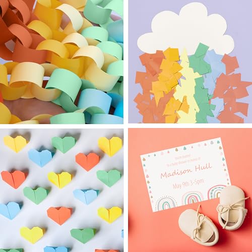 PrintWorks Boho Rainbow Cardstock 8.5" x 11" - 200 Sheets - 5 Assorted Boho Tones - Ideal for School & Craft Projects - 67 lb/147 gsm & 90 lb/165 gsm - Made in the USA - SFI® Certified (00605) - size: 200 Sheets