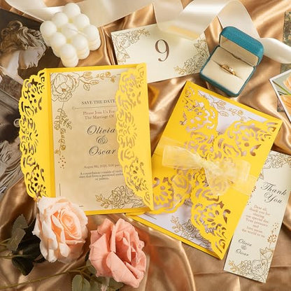 20 Sheets Golden Yellow Cardstock 12" x 12" Card Stock 250gsm/92lb Thick Construction Paper for Cricut, Scrapbook, Crafts, Card Making UAP34GY20 - color: Golden Yellow