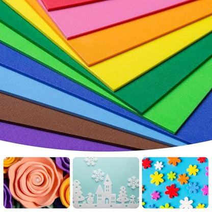 PATIKIL 10 Pcs Light Blue EVA Foam Sheets, 12 x 8 Inches Foam Sheets for Crafts Flexible DIY Handcraft Scrapbooking Art Supplies, 20x30cm - color: Light Blue, size: 11.8" x 7.87"