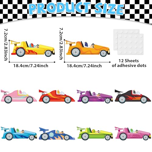 gisgfim 80Pcs Racing Car Cutouts Race Car Decorations Bulletin Board Auto Paper Cut-Outs Classroom Decor for Boy Girl DIY Craft Photo Wall Kindergarten Preschool Back to School Party Favor Supply - style: Racing Car