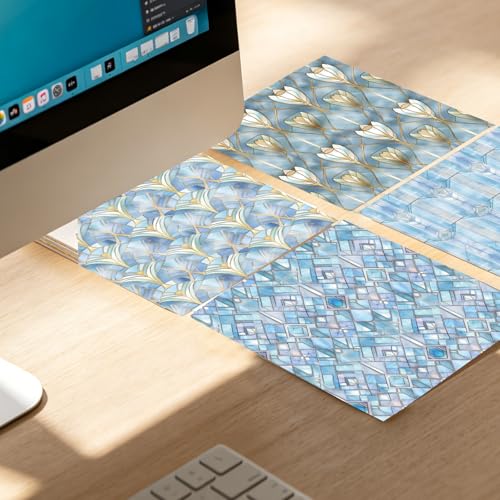 PRSTINCOL Scrapbook Paper,16 Sheets 6 x 6 Inch Blue Windowpane Style Scrapbook Supplies,Single-Sided Vivid Origami Decoupage Paper for DIY Crafts, Card Making, Art Journaling - color: Blue_Windowpane