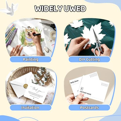 Cardstock 8.5 X 11, 40 Sheets White Card Stock, 65lb/ 180gsm Copy Paper, Cardstock Printer Paper for Art, Drawing, Invitations, DIY Cards, Craft, Construction, School & Office Supplie - color: White, size: 40Sheets