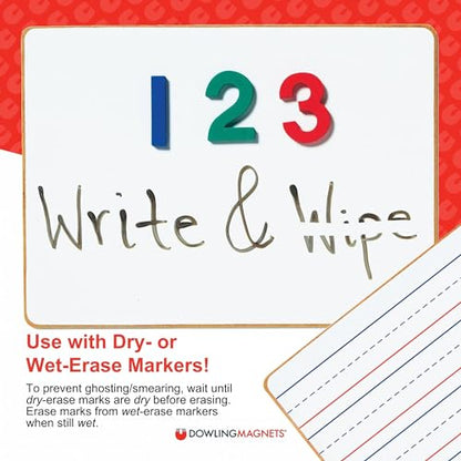Dowling Magnets Magnetic Dry-Erase Boards – Double-Sided Ruled/Blank – 12" Long x 8.75" Wide – Pack of 5. (735206), White - size: 12 inches x 8.75 inches