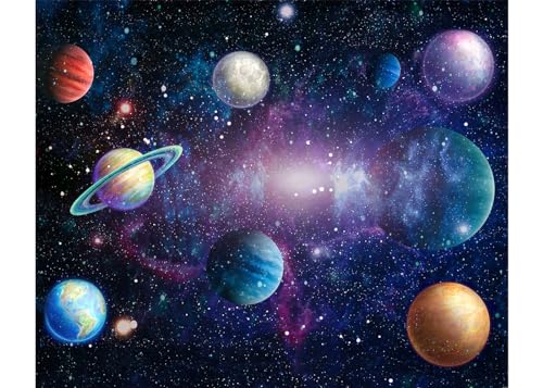 Outer Space Backdrop Starry Galaxy Banner for Baby Boys Girls Planet Theme Birthday Party, 118"x95.6" Nebula Photography Background Photoshoot Decorations Photo Studio Props Cake Table Decor - size: 118"x95.6"