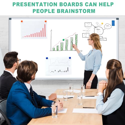 H-Qprobd Whiteboard Dry Erase White Board for Wall 72x40 (2pcs) Magnetic Boards for Office Classroom & Home, Large Wall Whiteboard Including 6 Markers, 20 Magnets, 2 Erasers - size: 72"x40"(2pcs)