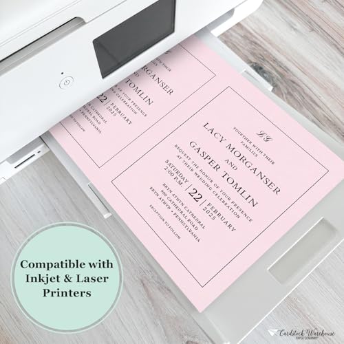 Cardstock Warehouse Pop-Tone Pink Lemonade Cardstock Paper – 50 Sheets, 8.5 x 11" - 65 lb / 175 GSM Premium Pink Card Stock for Die-cutting, Crafts, Printing, Card Making and DIY Projects - color: Pink Lemonade