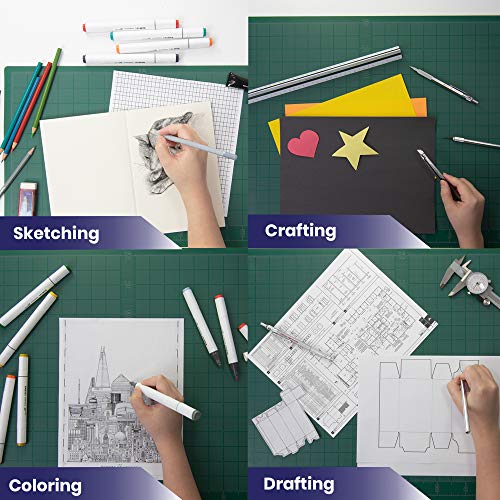 Pacific Arc Single Sided Self Healing Vinyl Rotary Cutting Mat - Thick & Durable Fabric & Paper Cutting Mat (36"x48") - size: 36"x48"