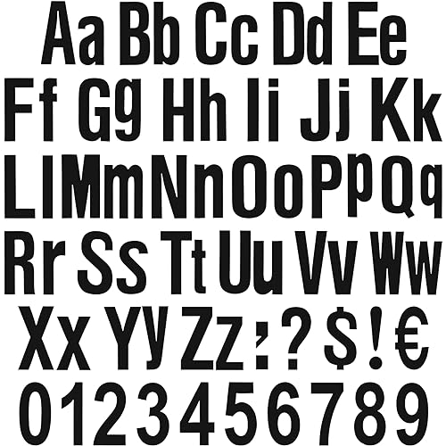 Tenare 134 Pcs 5 Inch Bulletin Board Letters Colorful Alphabet Letters Numbers and Punctuation Cutouts for Bulletin Board Wall Set for Display Chalkboard Back to School Favors(Black) - color: Black