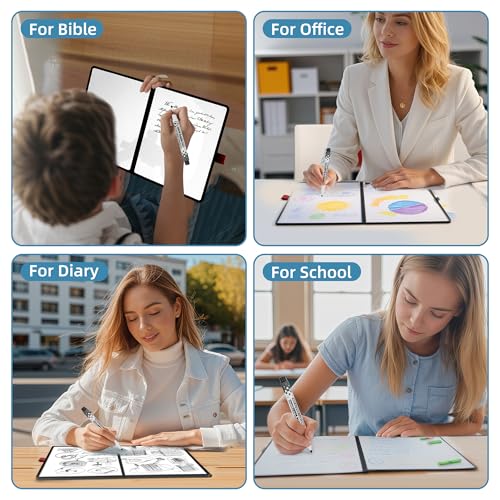 A5 Pocket White Board - Double-Sided Dry Erase Board 8x6 inch - Ultra-Thin 0.3" Portable Whiteboard with Markers & Erase | Anti-Ghosting Surface for Office Home School Student (Double-A5 Blue) - size: Double-A5 Blue