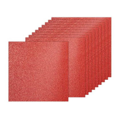 PATIKIL 20Sheets Dark Red Glitter Cardstock, 12x12In Glitter Paper Card Stock Shiny Scrapbook 250gsm Sparkly Paper Large Shimmer for Crafts Scrapbook DIY Art Wedding Party - color: Dark Red, size: 12x12In