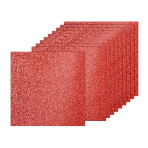 PATIKIL 20Sheets Dark Red Glitter Cardstock, 12x12In Glitter Paper Card Stock Shiny Scrapbook 250gsm Sparkly Paper Large Shimmer for Crafts Scrapbook DIY Art Wedding Party - color: Dark Red, size: 12x12In