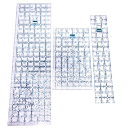 3 Rectangle Quilting Rulers and My Comfort Rotary Cutter Kit | Includes 6x24 Quilting Ruler, 6x12 Ruler, 3x18 Ruler & Ergonomic 45mm Rotary Cutter