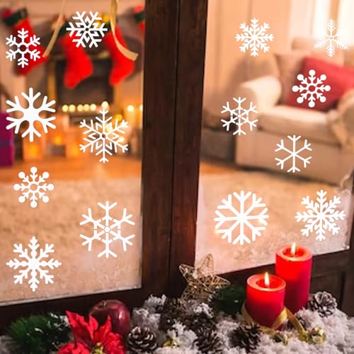 30 Pieces Christmas Snowflake Stencil Reusable Plastic Drawing Painting Stencil Winter Holiday Templates Stencils for Crafts Window Glass Wall Cookies (30 Snowflakes) - style: 30 snowflakes