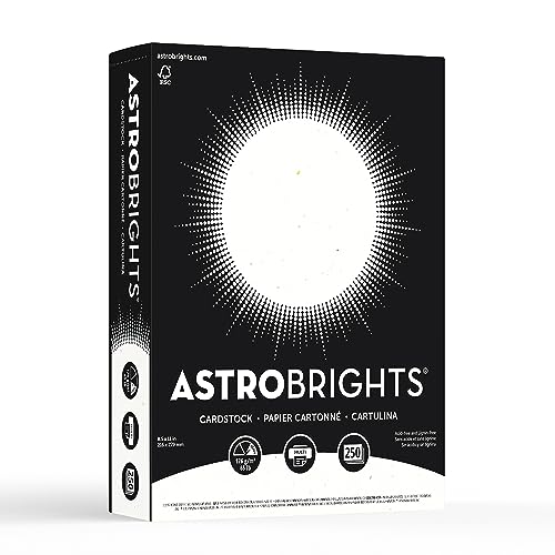 Astrobrights® Card Stock, Stardust White, Letter (8.5" x 11"), 65 Lb, Pack Of 250 - size: 65lb Colored Cardstock