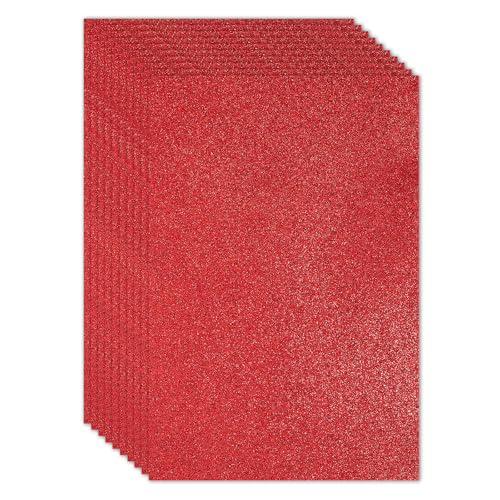 PATIKIL 2mm(1/10") Thick Adhesive Glitter Foam Sheet 16x24inch(40x60cm) Dark Red, EVA Shiny Foam Board for Craft, 6 Pcs - color: Dark Red