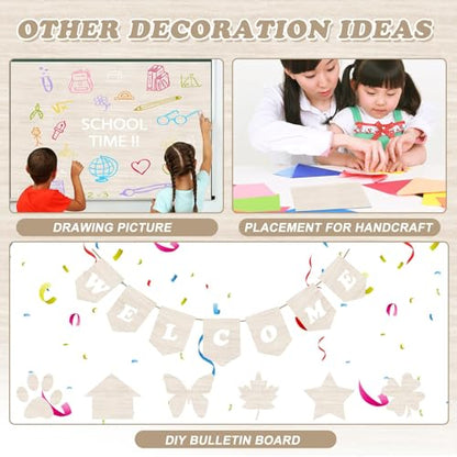 White Shiplap Bulletin Board Paper Roll,14.8FTx47IN Large Reusable Waterproof Erasable Classroom Wall Background Backdrop, Fade-Resistant Fabric Wrapping Paper School Decors Teacher Supplies - color: White Shiplap