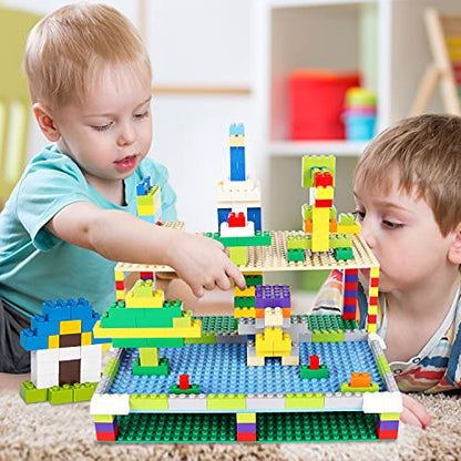 Classic Base Plates Compatible with Bricks & Baseplates, 10"x 10" and 10"x 5" Building Base Combo Set, Thick Boards Base Plates Can Be Used to Build Double Layer Buildings - 3pcs - size: 3PCS