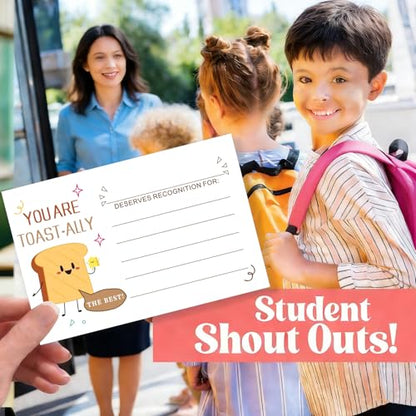 Toast-Ally The Best Recognition Reward Cards, 4 x 6 Inch Positive Shout Out Cards, Multicolor, Fill-in-the-Blank Format, 120 Count - style: Pattern 2