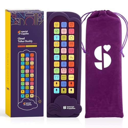 Special Supplies AAC Communication Device for Speech Therapy, Talker Buddy Communication Device for Non Verbal Kids & Adults, Talking Aids for Home or School + Travel Bag (Talker Buddy Cloud)