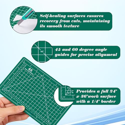 A Handmade Art Cutting Pad, Fabric Cutting Pad, Used For Sewing And Measuring Fabrics, Used For DIY Production, Size 8.6 * 5.9 Inches