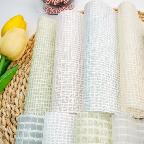 A5 Size Colorful Textured Fabric Art Paper And Textured Fabric Mesh. 10PCS For Handicraft Production, Junk Journaling Supplies, Card Making, Collage Art Decoration (misty lattice mesh) - size: misty lattice mesh