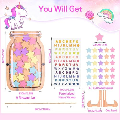Magnetic Reward Jar,Personalized Reward Jar,Classroom Reward Jar,Kids Reward Jar - color: Multicolored-10
