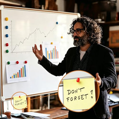Large Magnetic White Board for Wall,Aluminum & Cork Strip Frame Whiteboard for Office,Presentation Dry Erase Board Wall Mount,Large Whiteboard for School Classroom Huge Whiteboards (72" W x 48" H) - size: 72"W x 48" H