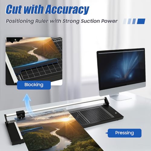 36 Inch Rotary Trimmer Paper Cutter,Rotary Paper Cutter Paper Trimmer for Crafting & Scrapbooking Supplies for A4 Cardstock Photo Label with Precise Positioning - color: 36 Inches