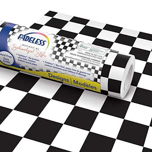 Fadeless Schoolgirl Style Bulletin Board Paper, Retro Hopscotch, 47.25" x 50', 1 Roll - color: Assorted, size: 48" x 50'