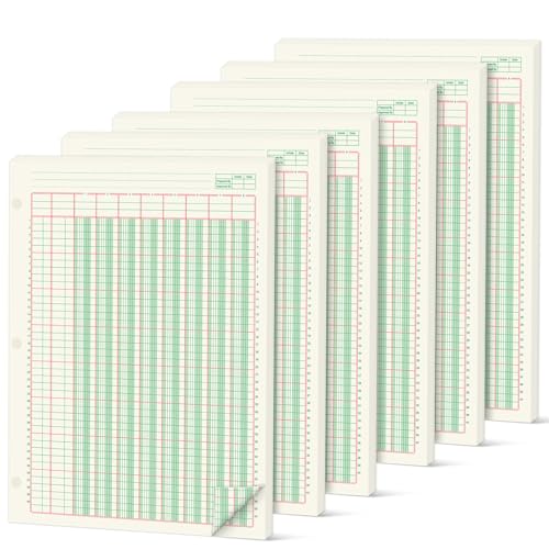 gisgfim 2 Pads 100 Sheets Columnar Analysis Pad 3 Hole Punch Accounting Book 8-1/2 x 11 Ledger Paper Pad Double Page Format Columnar Pads for Business Bookkeeping & Data(8 Column Ledger) - style: 8 Column Ledger