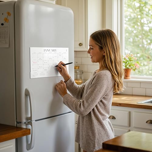 Magnetic Wall Calendar 2026-2027, 18 Month Monthly Calendar from July 2026 to December 2027, 14” x 10.5”, The Perfect Monthly Refrigerator Calendar for Easy Organizing