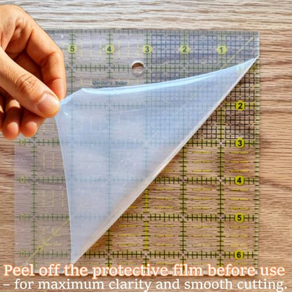 6-1/2" x 6-1/2" Non-Slip Square Quilting Ruler (6.5''×6.5'') - size: 6.5''×6.5''