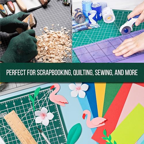 U.S. Art Supply 36" x 48" Self-Healing Cutting Mat 5-Ply - Double-Sided Green/Black Craft Mat, Non-Slip Cutting Mats for Crafts, Sewing, Quilting, Scrapbooking - color: Green/Black