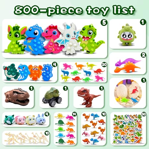 800Pcs Party Favors for Kids 6-12, Fidget Toys Bulk for Adults, Treasure Box Toys for Classroom Prizes, Goodie Bag Fillers, Prize Box for Boys Girls, Pinata Stuffers