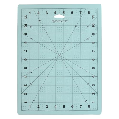 Westcott 9 X 12in Self-Healing Craft Cutting Mat with Grid for Sewing, Quilting, Card Making (00503) - size: 13"L x 10"W, style: Cutting Mat