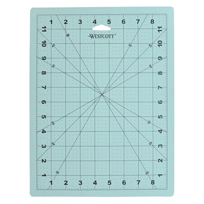 Westcott 9 X 12in Self-Healing Craft Cutting Mat with Grid for Sewing, Quilting, Card Making (00503) - size: 13"L x 10"W, style: Cutting Mat