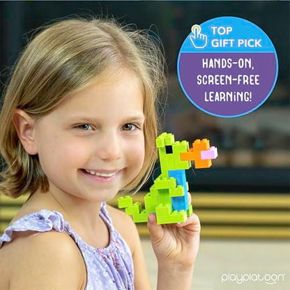 Play Platoon 1100 Piece Building Bricks Play Set, 10 Pastel Colors Bricks, Includes Wheels, Tires, Axles, Windows & Door Pieces - color: 1,100 Pieces - Pastel Colors