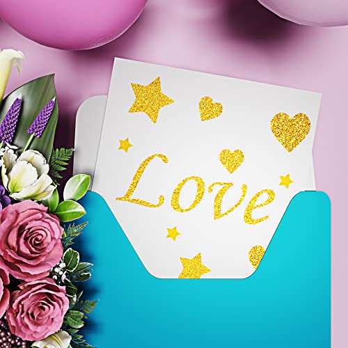 FunStick Gold Glitter Cardstock 3.9"x200" Gold Glitter Paper Cardstock Self Adhesive Sparkly Glitters Craft Paper Roll Card Stock Paper for Cricut Kids DIY Card Make Scrapbook Party Invitations Border - size: 3.9 x 200 inches