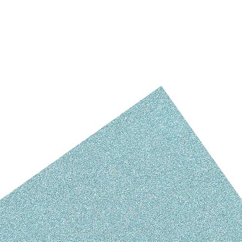 PA Paper Accents Glitter Cardstock 8.5" x 11" Sky Blue, 85lb colored cardstock paper for card making, scrapbooking, printing, quilling and crafts, 15 piece pack