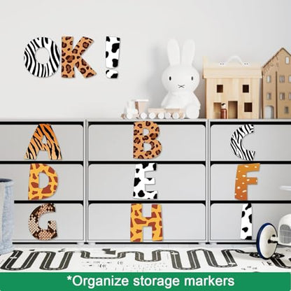 150 PCS Large 6" Bulletin Board Letters Set, Safari Jungle Classroom Alphabet Cutout Letter for Bulletin Board Display Home School, A Great Helper to Inspire Students' Learning Interest - style: Jungle Animal
