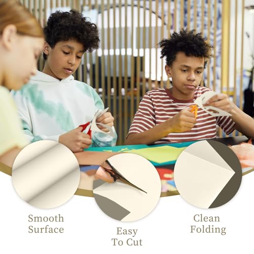 Ivory Cardstock 8.5 x 11, Cream Cardstock 80lb 100 Sheets, GIGYES Card Stock Printer Paper, Certificate, Wedding Invitations, Menus, Poster, DIY Card - color: Cream