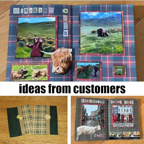 Plaid Tartan Flannel 12x12 in Double Sided Paper Pad Pack Scrapbook Cardstock Decorative Paper - 36 Sheets - for Boys Card Making Origami Decorative Scrapbooking Supplies