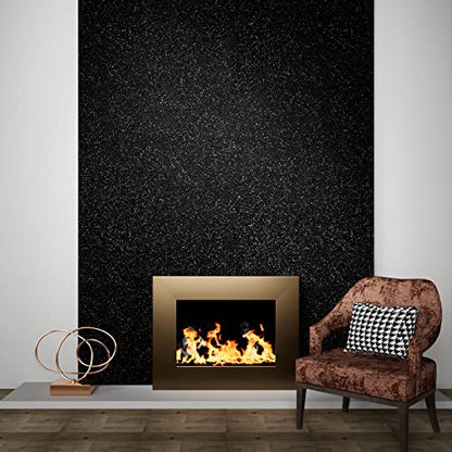 Stickyart Black Glitter Peel and Stick Wallpaper Roll Self Adhesive Removable Sparkle Contact Paper for Cabinets and Bedroom Accent Walls 15.8"x78.7 - color: Black, size: 15.8"x78.7"