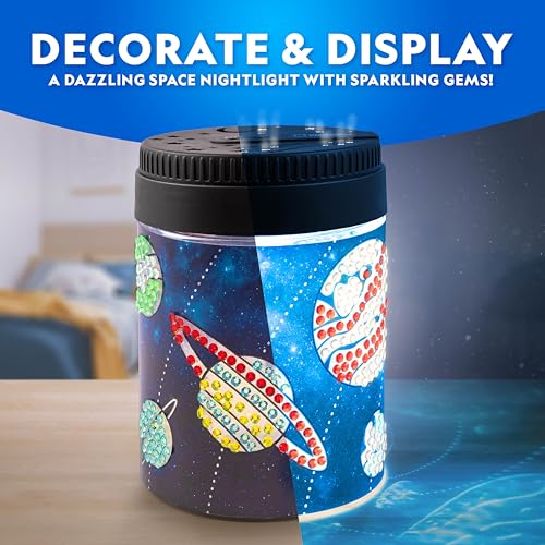 National Geographic Ultimate Space Activity Kit – Diamond Painting Solar System Night Light, Glow-in-The-Dark Solar System Model & Stained Glass Window Art, Outer Space STEAM Arts & Crafts for Kids - style: Ultimate Space Kit