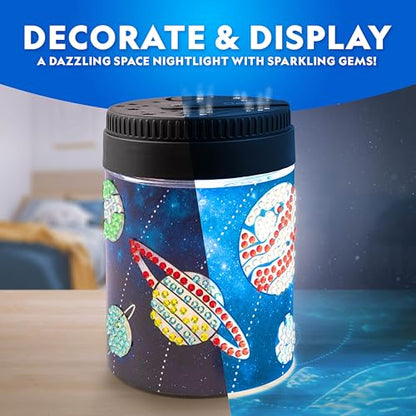 National Geographic Ultimate Space Activity Kit – Diamond Painting Solar System Night Light, Glow-in-The-Dark Solar System Model & Stained Glass Window Art, Outer Space STEAM Arts & Crafts for Kids - style: Ultimate Space Kit