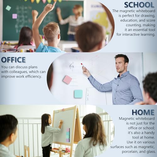 XKDOUS 35 Pack Square Magnetic Dry Erase Eraser, 2x2 Inch Small Whiteboard Eraser for Kids & Classroom, Mini White Board Eraser, Effective Dry Erase Board Eraser for Teachers & Students (4 Colors) - color: Blue,green,pink,purple-square