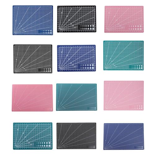 A3/A4/A5 Double-Sided Grid Cutting Mat, Stain-Resistant Craft Board with Angle Guide for Scrapbooking, Sewing, Quilting & Art Projects - color: A4 Blue