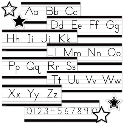 Teacher Created Resources Black and White Alphabet Line Mini Bulletin Board (TCR6807)